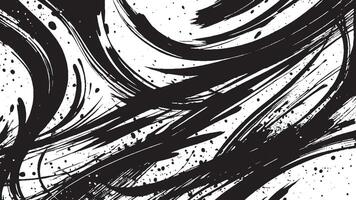 Black Brush Strokes on Monochrome Background for Overlay Texture Art vector