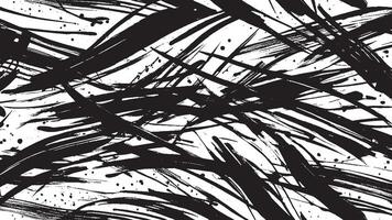 Random Black Brush Strokes Illustration for Overlay and Background Texture vector