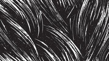 Artistic Black Brush Strokes on Monochrome Background for Texture Overlays vector