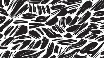 Black Monochrome Brush Stroke Patterns for Artistic Overlays and Textures vector