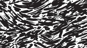 Black Monochrome Brush Stroke Patterns for Artistic Overlays and Textures vector