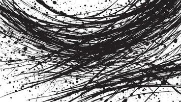 Black Monochrome Artistic Brush Strokes for Textured Background Overlays vector