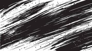 Black Monochrome Artistic Brush Strokes for Textured Background Overlays vector
