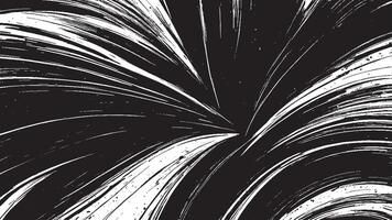 Artistic Black Brush Strokes on Monochrome Background for Texture Overlays vector