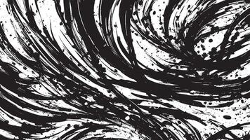Black Monochrome Brush Stroke Patterns for Artistic Overlays and Textures vector