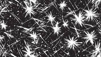 Artistic Black Brush Strokes on Monochrome Background for Texture Overlays vector