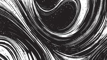 Artistic Black Brush Strokes on Monochrome Background for Texture Overlays vector