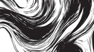 Black Monochrome Artistic Brush Strokes for Textured Background Overlays vector