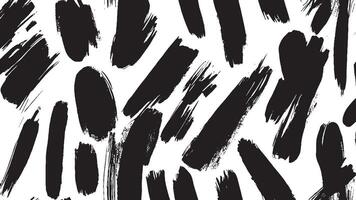 Black Monochrome Brush Stroke Patterns for Artistic Overlays and Textures vector