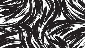 Black Monochrome Brush Stroke Patterns for Artistic Overlays and Textures vector