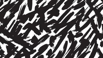Black Monochrome Brush Stroke Patterns for Artistic Overlays and Textures vector