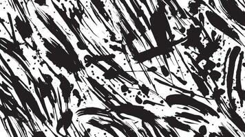 Random Black Brush Strokes Illustration for Overlay and Background Texture vector