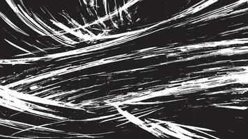 Artistic Black Brush Strokes on Monochrome Background for Texture Overlays vector