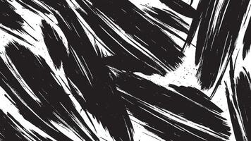 Black Monochrome Artistic Brush Strokes for Textured Background Overlays vector