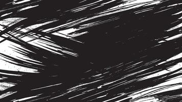 Artistic Black Brush Strokes on Monochrome Background for Texture Overlays vector