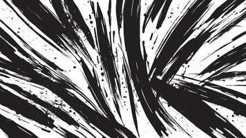 Abstract Black Brush Strokes Texture for Monochrome Background Overlays vector