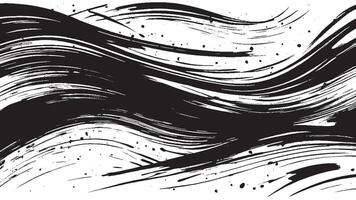 Abstract Black Monochrome Brush Strokes Overlay Art for Background Textures vector