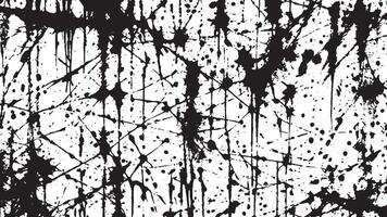 Fine Detail Black Grungy Texture Artwork on White Canvas for Texture Overlays and Backgrounds vector