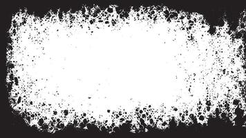 Fine Detail Black Grungy Texture Artwork on White Canvas for Texture Overlays and Backgrounds vector