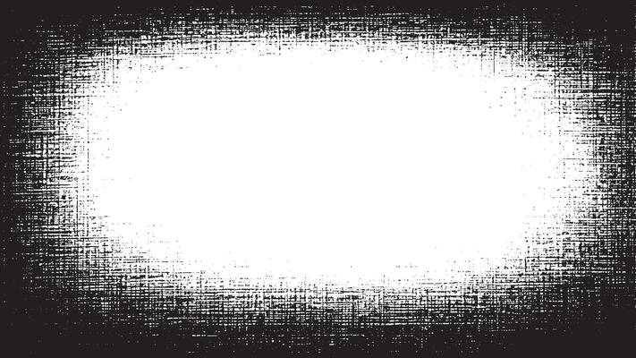 Fine Detail Black Grungy Texture Artwork on White Canvas for Texture Overlays and Backgrounds
