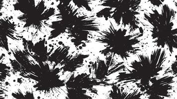 Monochrome Black Brush Stroke Patterns for Artistic Background Textures vector