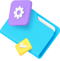 Document folder archive storage management settings file administration 3d icon png