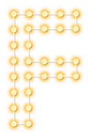 Light Bulb Alphabet Letter F png