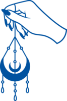 Occult amulet in hand of witch engaged in witchcraft and implementation of terrible rituals png