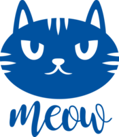 Muzzle of angry cat experiencing aggression at sight of person and mewing. Hand drawn. png