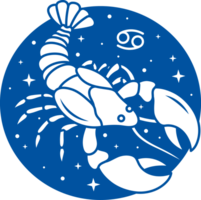 Zodiac sign is cancer according to eastern horoscope, from element of water and influence of moon png