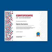 Abstract Geometric Certificate Template Design vector