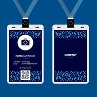 Abstract Pixel Geometric ID Card Design for Business or Company vector