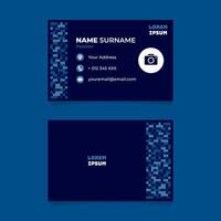 Abstract Pixel Geometric Name Card Design for Business or Company vector