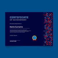 Abstract Geometric Certificate Template Design vector