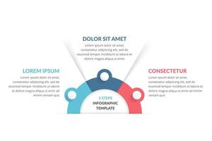 Infographic Template with 3 Steps vector