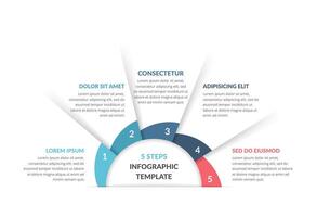 Infographic Template with 5 Steps vector