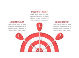 Target with Three Arrows vector