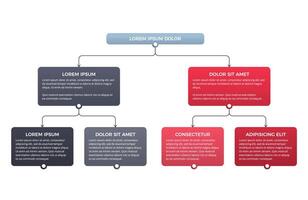 Flowchart with 2 Elements vector