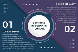 Infographic Template with 2 Options vector