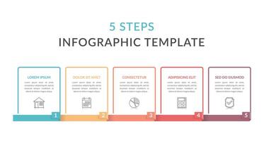 5 Steps - Infographic Template vector