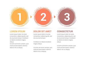 Infographic Template with 3 Steps vector