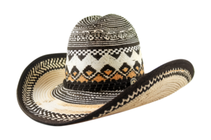 A colorful hat with a black band and a yellow band png