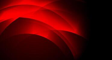 Bright red glowing shiny waves abstract background vector