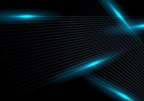 Blue minimal lines abstract futuristic tech background vector