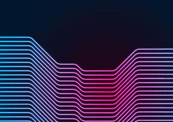 Blue ultraviolet neon laser lines technology background
