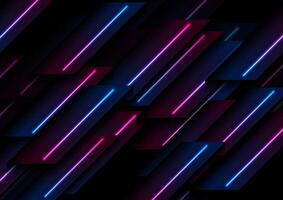 Abstract sci-fi techology background with neon laser lines vector