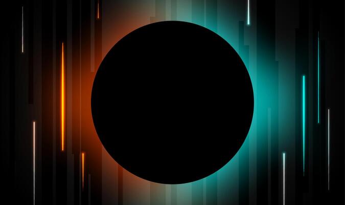 Abstract sci-fi techology background with neon laser lines
