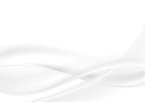 Abstract white grey smooth blurred waves background vector