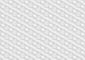 White grey hexagons abstract geometric pattern vector