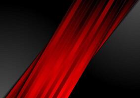 Bright red stripes abstract geometric tech background vector